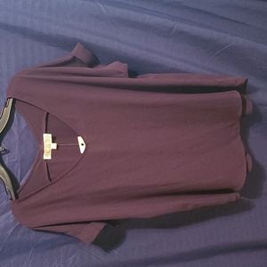 Purple v neck top